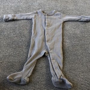 0-3 month old cotton ORGANIC footed overall onesie